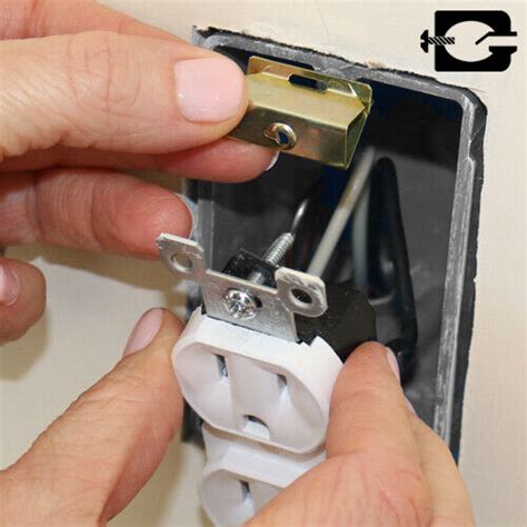 g clip electrical outlet box repair home depot|electrical box screw hole broken.